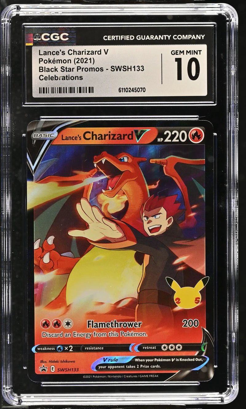 2021 Black Star Promos Lance's Charizard V 10 CGC #SWSH133
