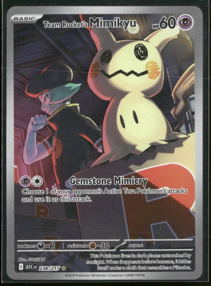 ME: Ascended Heroes Team Rocket's Mimikyu #238/217