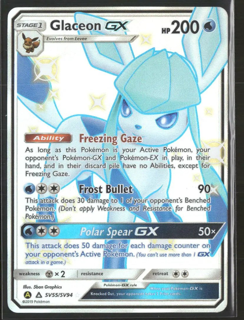 Hidden Fates: Shiny Vault Glaceon GX #SV55/SV94