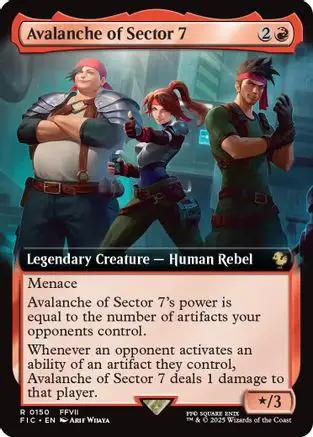 Avalanche of Sector 7 (Extended Art) (FIC-150) - Commander: FINAL FANTASY Foil