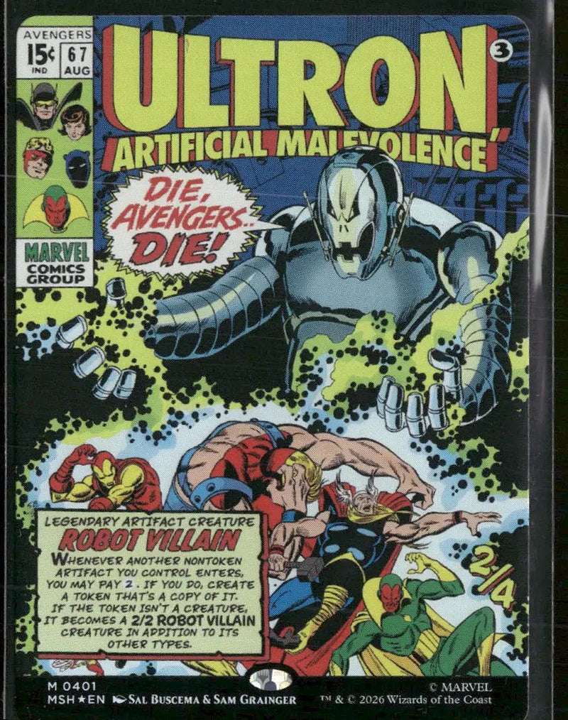 Marvel Super Heroes Ultron, Artificial Malevolence (Borderless) (0401) Foil #401