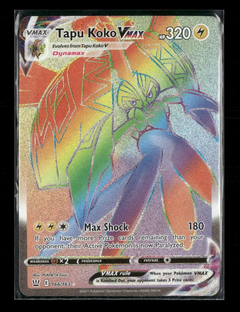 SWSH05: Battle Styles Tapu Koko VMAX (Secret) #166/163