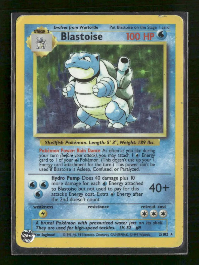 Base Set Blastoise #002/102 Damaged