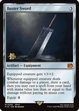 Buster Sword (PRE-255) - Prerelease Cards Foil