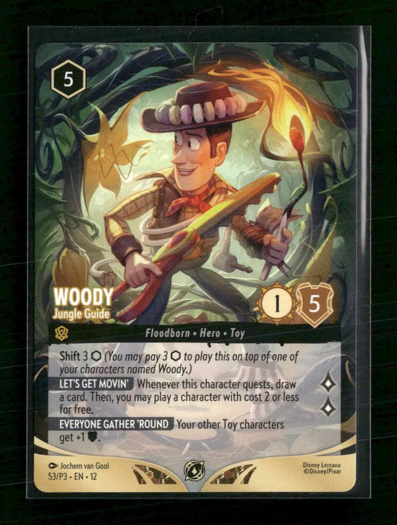 Disney Lorcana Promo Cards Woody - Jungle Guide #53