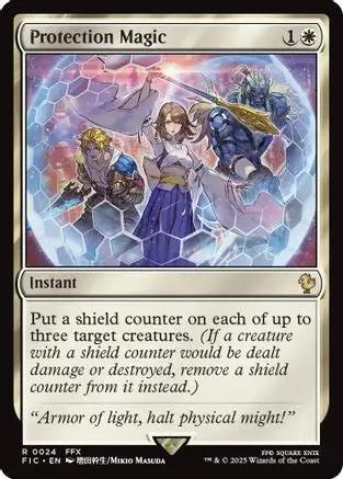 Protection Magic (Surge Foil) (FIC-024) - Commander: FINAL FANTASY Foil