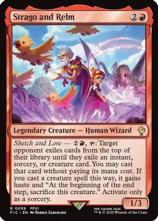Strago and Relm (Surge Foil) (FIC-059) - Commander: FINAL FANTASY Foil