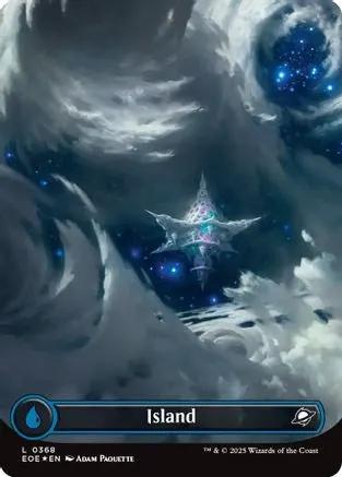 Island (0368) (Borderless) (Galaxy Foil) (EOE-368) - Edge of Eternities Foil