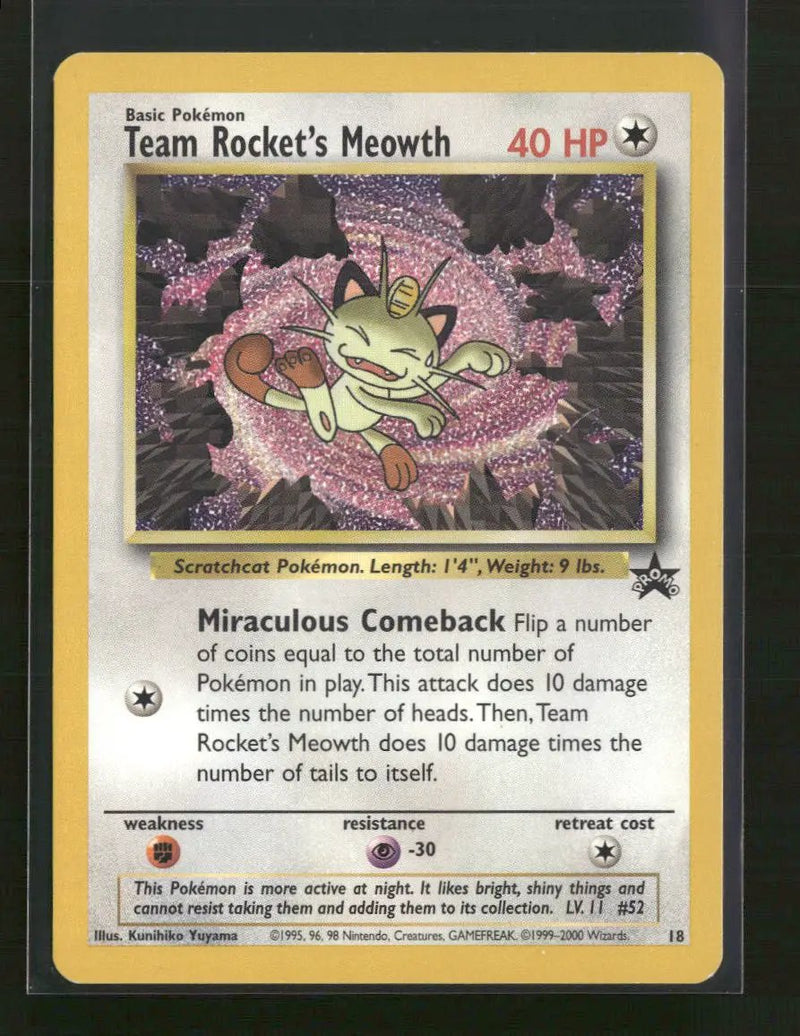 WoTC Promo Team Rocket's Meowth #18/53