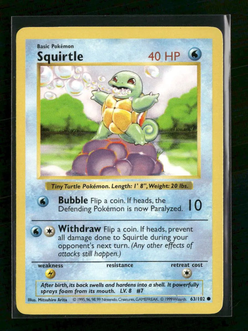 Base Set (Shadowless) Squirtle #063/102