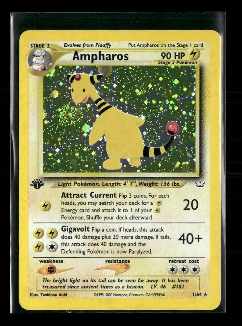 Neo Revelation Ampharos 1st Edition #01/64