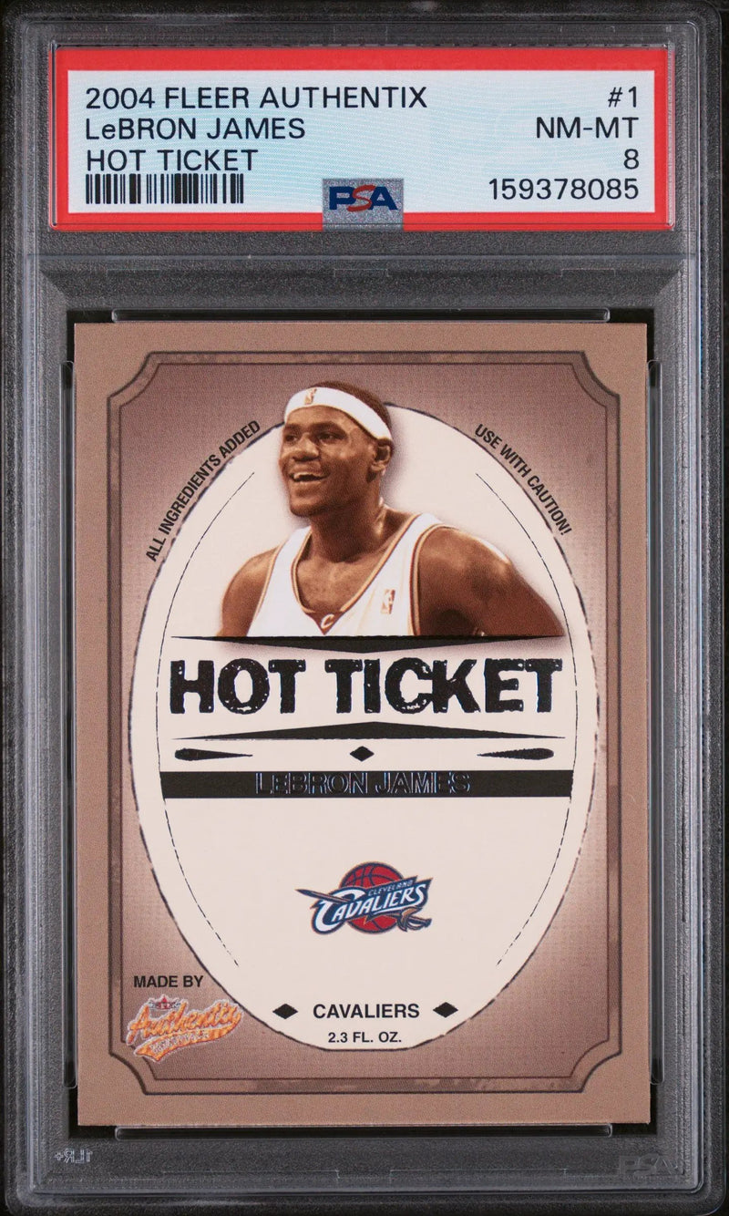 2004 Fleer Authentix Hot Ticket Hot Ticket Lebron James 8 PSA #1