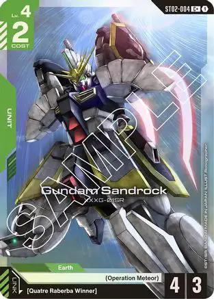 Gundam Sandrock (C+) (ST02-004) - Starter Deck 02 Wings of Advance Holofoil
