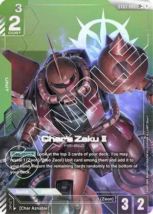 Char's Zaku II (LR+) (ST03-006) - Starter Deck 03 Zeons Rush Holofoil