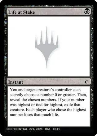 Life at Stake (-) - Un-Known Event Playtest Cards