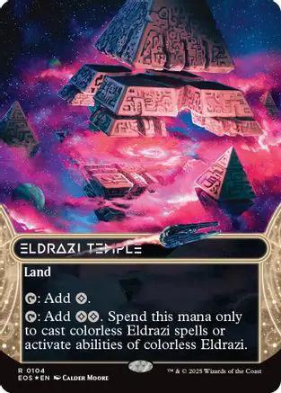 Eldrazi Temple (0104) (Borderless) (Galaxy Foil) (EOS-104) - Edge of Eternities: Stellar Sights Foil