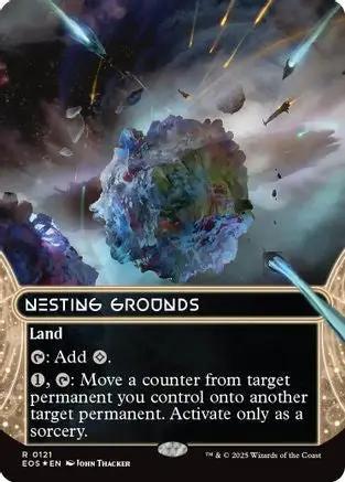 Nesting Grounds (0121) (Borderless) (Galaxy Foil) (EOS-121) - Edge of Eternities: Stellar Sights Foil