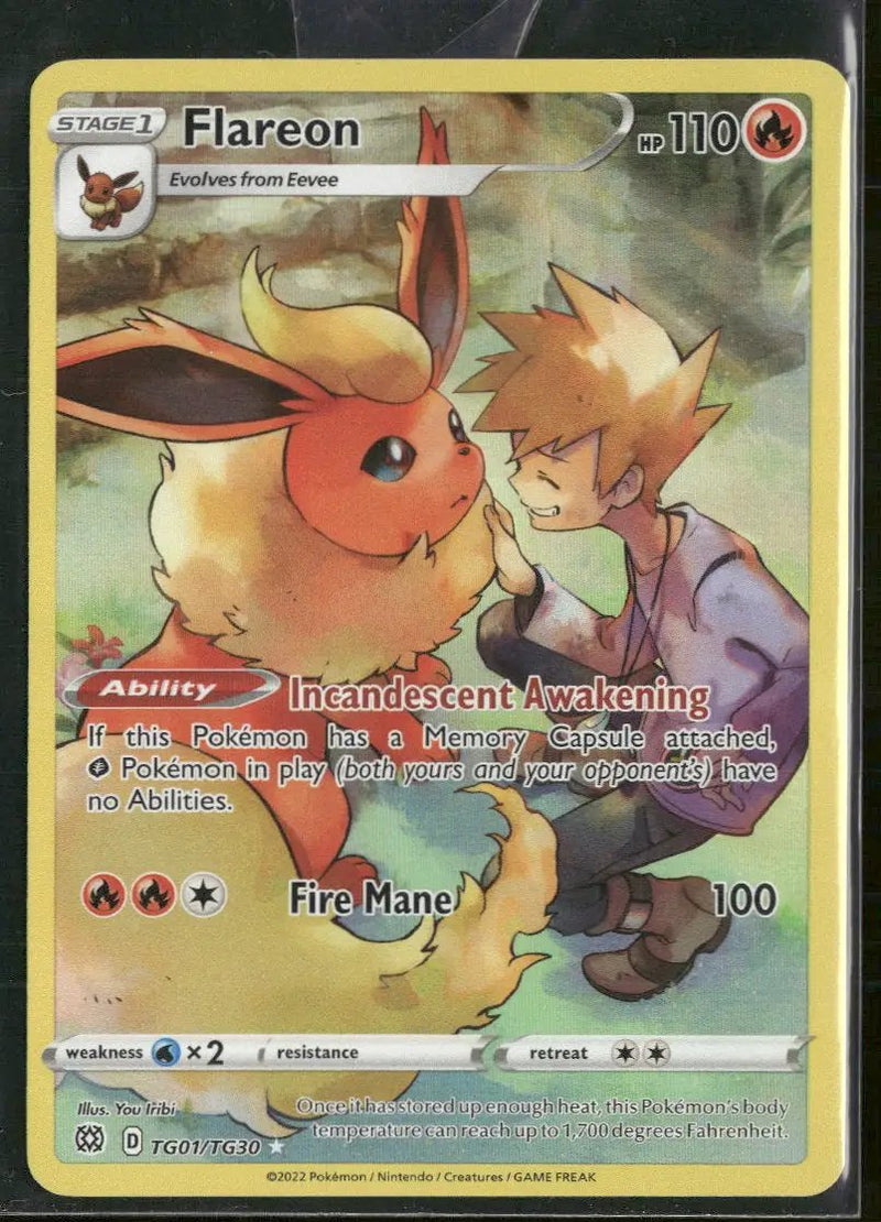 SWSH09: Brilliant Stars Trainer Gallery Flareon #TG01/TG30