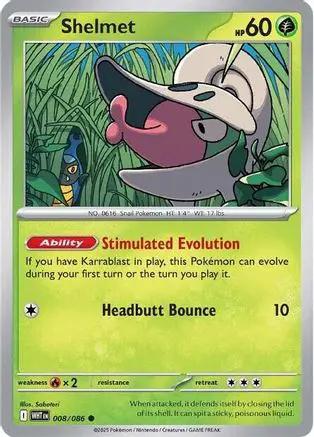 Shelmet 008/086 - SV White Flare Reverse Holofoil