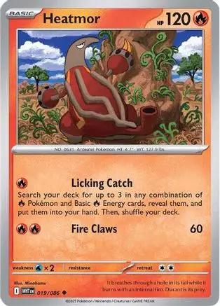 Heatmor 019/086 - SV White Flare Reverse Holofoil