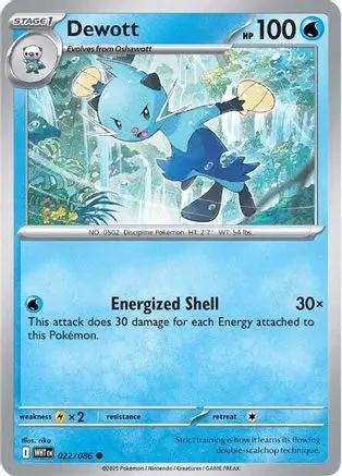 Dewott 022/086 - SV White Flare Reverse Holofoil