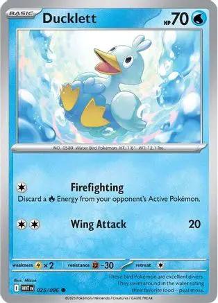 Ducklett 025/086 - SV White Flare Reverse Holofoil