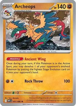 Archeops 051/086 - SV White Flare Reverse Holofoil