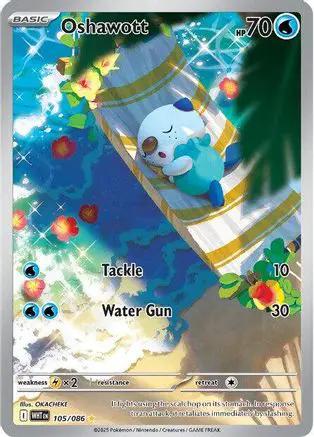 Oshawott 105/086 - SV White Flare Holofoil