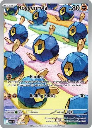 Roggenrola 127/086 - SV White Flare Holofoil