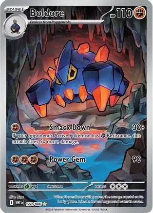Boldore 128/086 - SV White Flare Holofoil