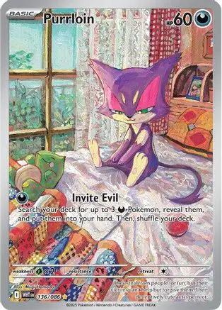 Purrloin 136/086 - SV White Flare Holofoil