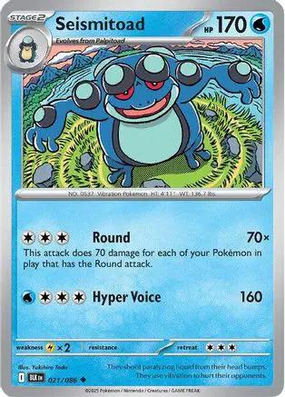 Seismitoad 021/086 - SV Black Bolt Reverse Holofoil