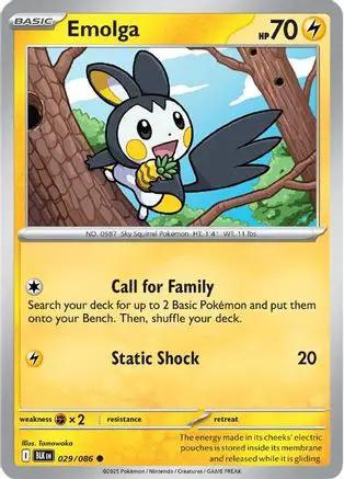 Emolga 029/086 - SV Black Bolt Reverse Holofoil