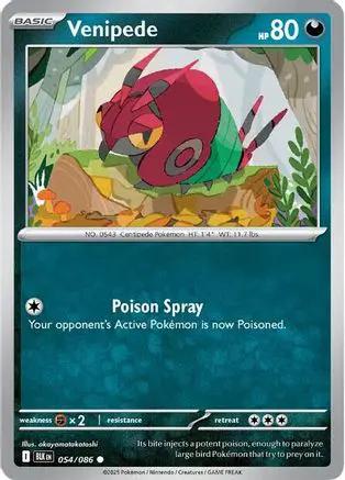 Venipede 054/086 - SV Black Bolt Reverse Holofoil