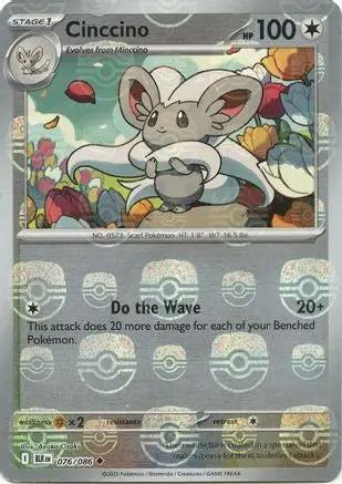 Cinccino (Master Ball Pattern) 076/086 - SV Black Bolt - Holofoil