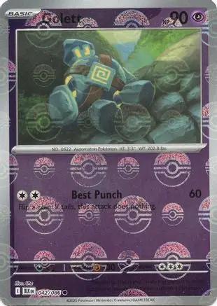 Golett (Poke Ball Pattern) 042/086 - SV Black Bolt - Holofoil