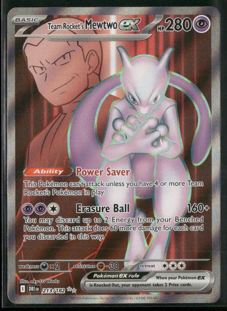 SV10: Destined Rivals Team Rocket's Mewtwo ex #213/182
