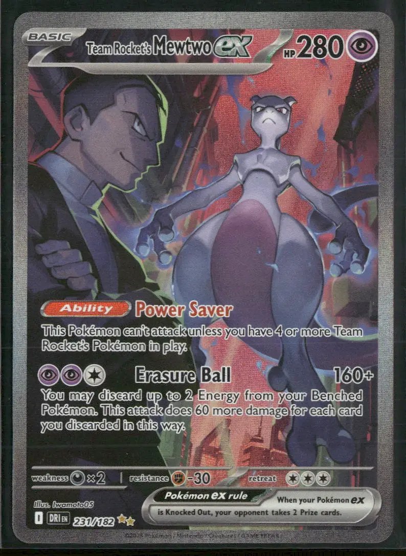 SV10: Destined Rivals Team Rocket's Mewtwo ex #231/182