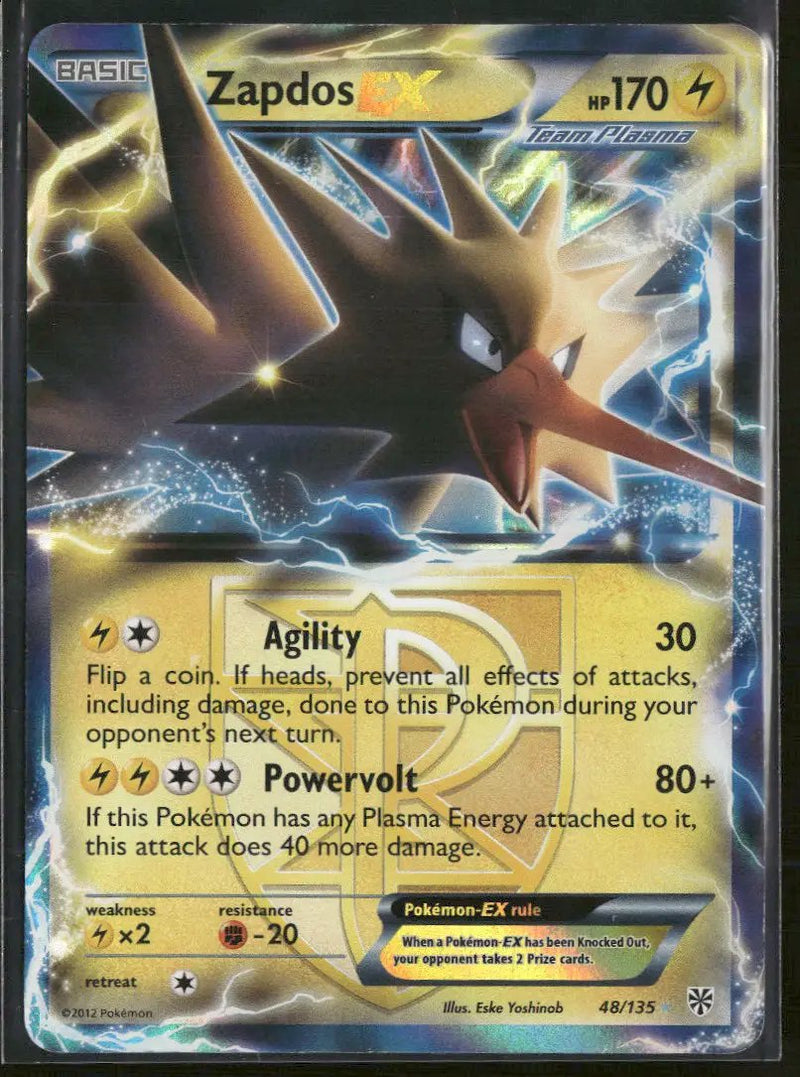 Plasma Storm Zapdos EX (Team Plasma) #48/135
