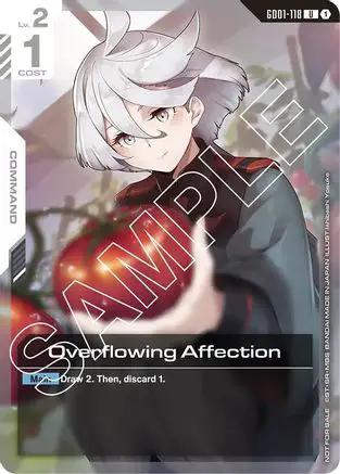 Overflowing Affection (Newtype Challenge 2025 Mission 1) (GD01-118) - Gundam Promotional Cards Holofoil