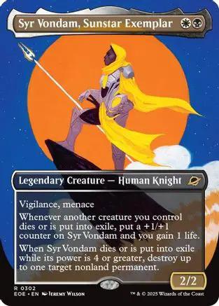 Syr Vondam, Sunstar Exemplar (Borderless) (EOE-302) - Edge of Eternities Foil