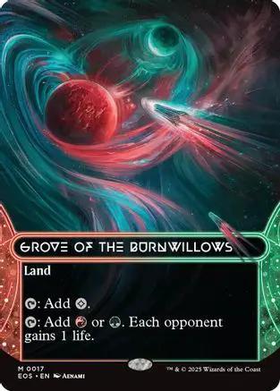 Grove of the Burnwillows (0017) (Borderless) (EOS-017) - Edge of Eternities: Stellar Sights Foil