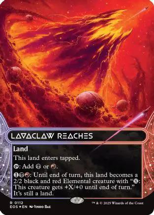 Lavaclaw Reaches (0112) (Borderless) (Galaxy Foil) (EOS-112) - Edge of Eternities: Stellar Sights Foil