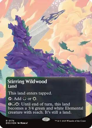 Stirring Wildwood (0174) (Borderless) (Galaxy Foil) (EOS-174) - Edge of Eternities: Stellar Sights Foil