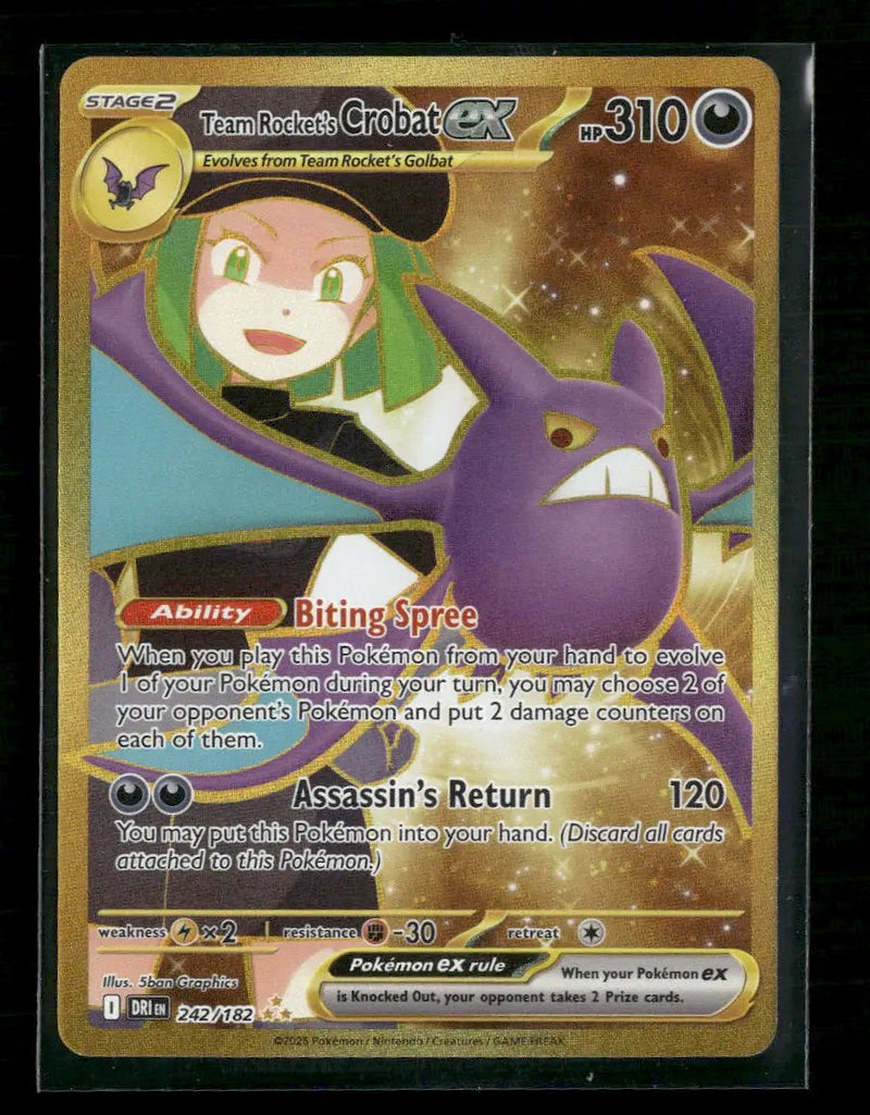 SV10: Destined Rivals Team Rocket's Crobat ex #242/182