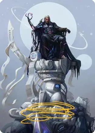 Tezzeret, Cruel Captain Art Card (35/54) (Gold-Stamped Signature) (AAEOE-035) - Art Series: Edge of Eternities