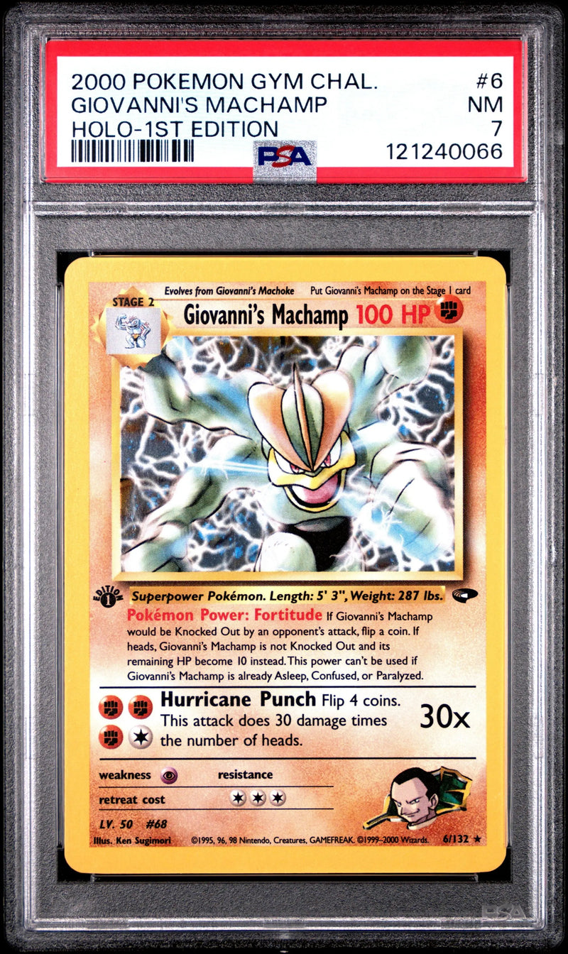 2000 Pokemon Gym Challenge Holo-1st Edition Giovanni'S Machamp 7 PSA #6