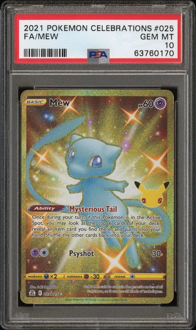 2021 Pokemon Celebrations Fa/Mew 10 PSA #025