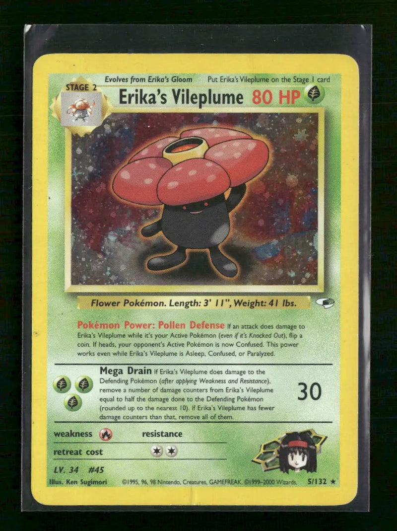 Gym Heroes Erika's Vileplume #005/132 Damaged