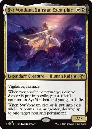 Syr Vondam, Sunstar Exemplar (PPEOE-231) - Promo Pack: Edge of Eternities Foil